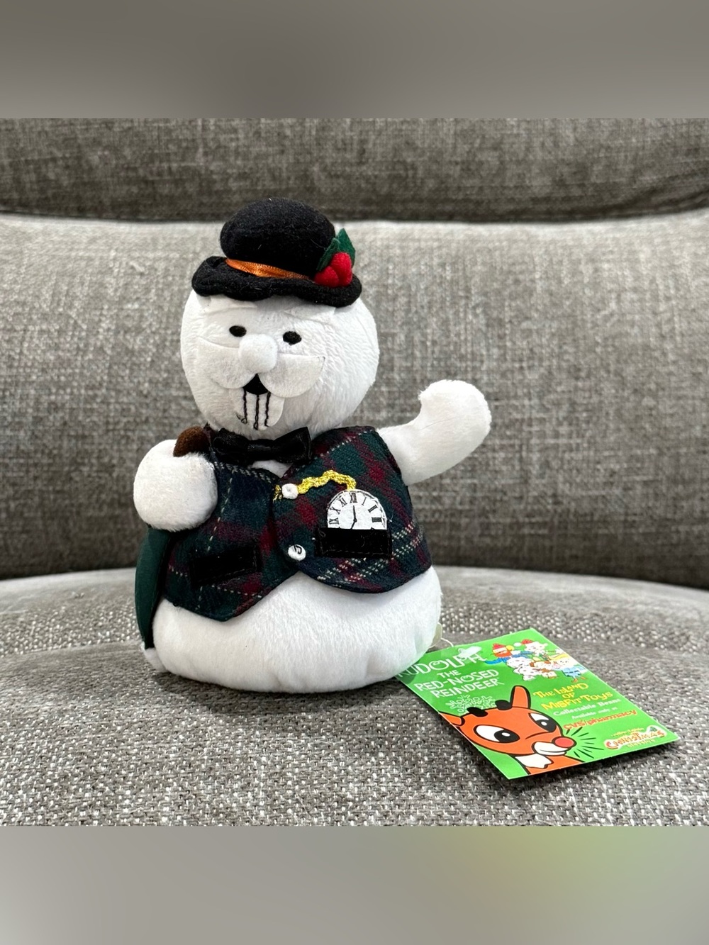 VTG 1999 Stuffins Rudolph: Sam the Snowman Toy Plushie 7” CVS Exclusive